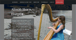 Desktop Screenshot of alisonhornharpist.co.uk